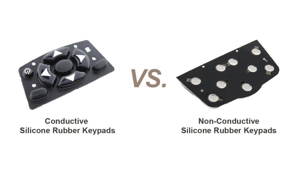 geleidende versus niet-geleidende toetsenborden van siliconenrubber