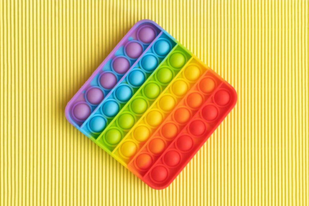 New Rainbow Among Us Push Pops Bubble Toy Anti-stress Pop It Fidget Toys  [environmental protection materials]