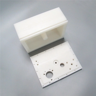 white uhmwpe part cnc milling as machined.webp