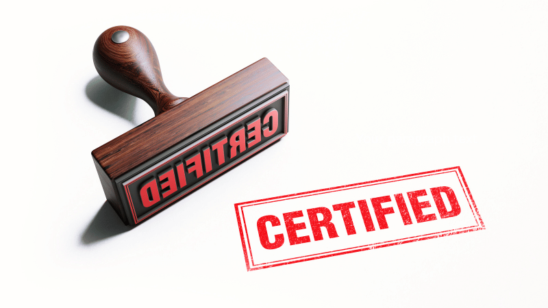 certified datasheets