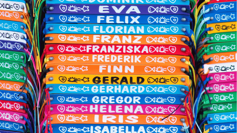 Embossed Filled Wristbands