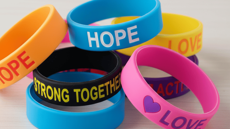 Embossed Filled Wristbands