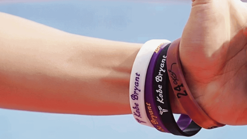 Silicone Rubber Wristbands worn on the arm