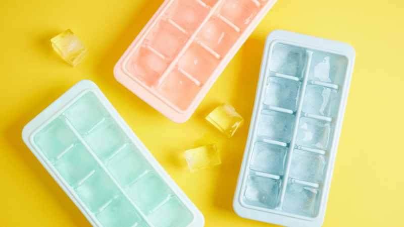 colorful  ice cube trays