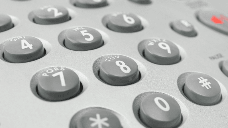 keypad with plastic caps