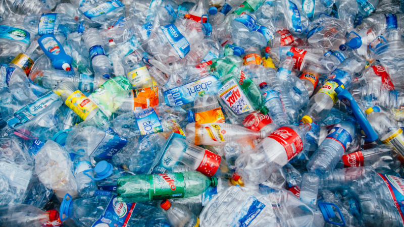 tons of plastic waste