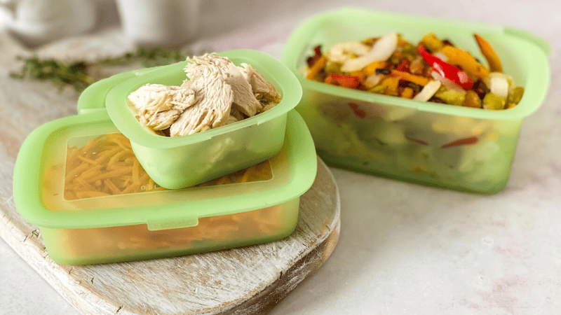 Silicone food storage container