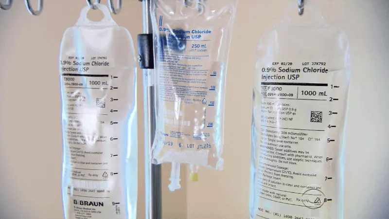 IV bags made of silicone rubber