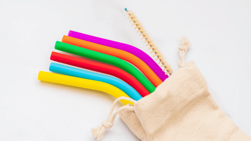 Colorful silicone straws