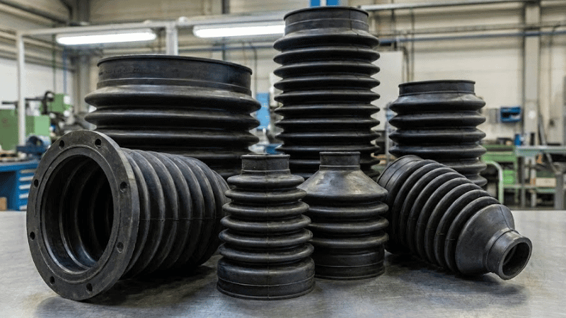 fuelles de goma con compensación térmica