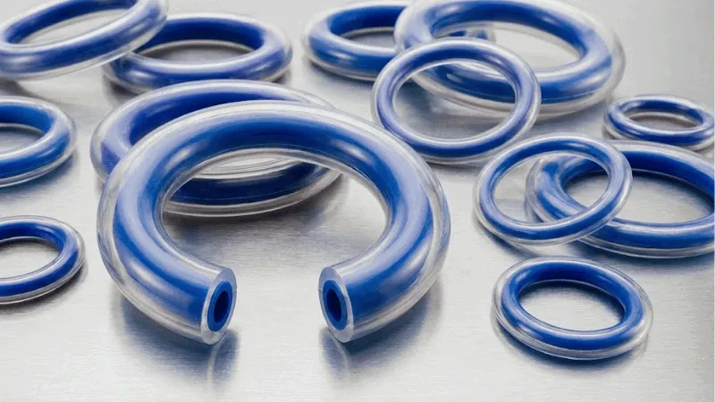 حلقات O مغلفة بـ FEP باللون الأزرق 