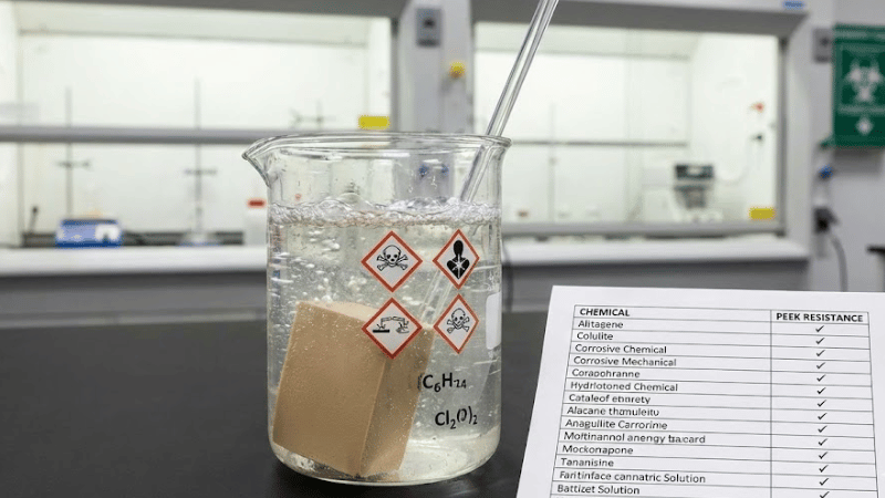 PEEK offers outstanding chemical resistance.