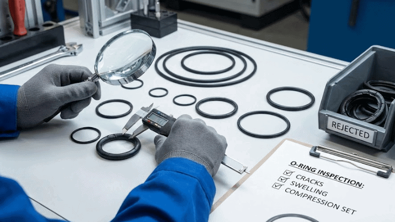 controles e inspecciones de juntas tóricas 