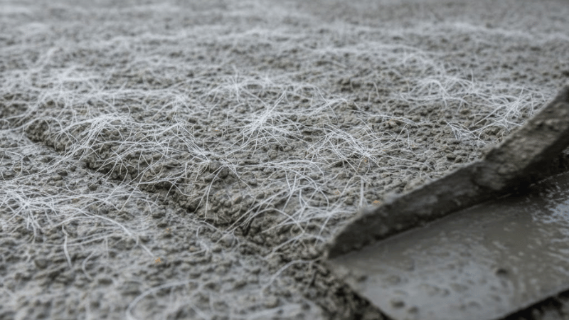 Polypropylene fiber in concrete