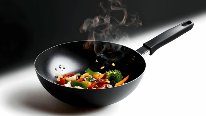 The handles of woks made by thermoset injection molding.