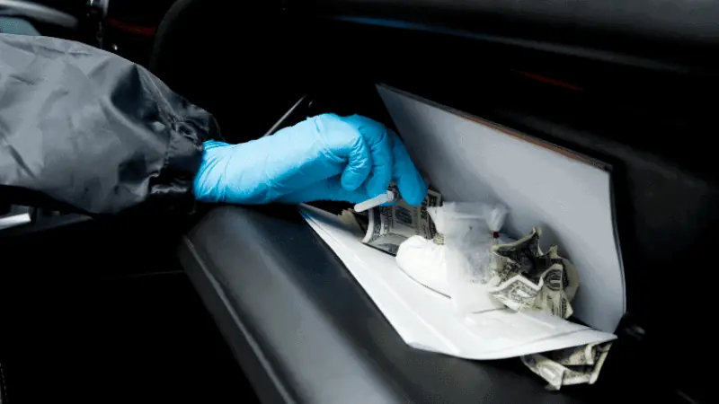 Police and security personnel use rubber gloves 