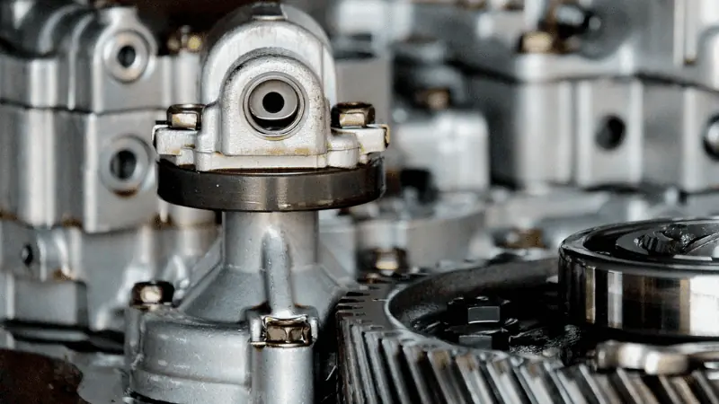 Helical gear in machine