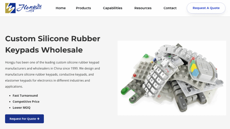 لوحات مفاتيح من مطاط السيليكون بالجملة من شركة هونغجو سيليكون