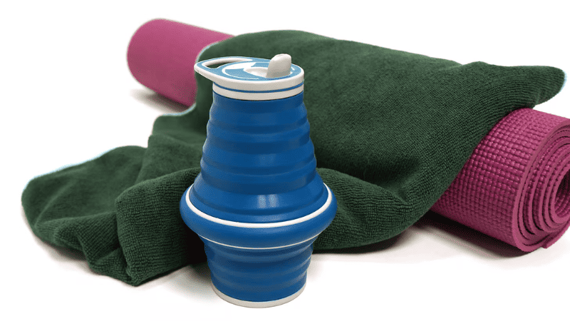Accordion-style collapsible bottle