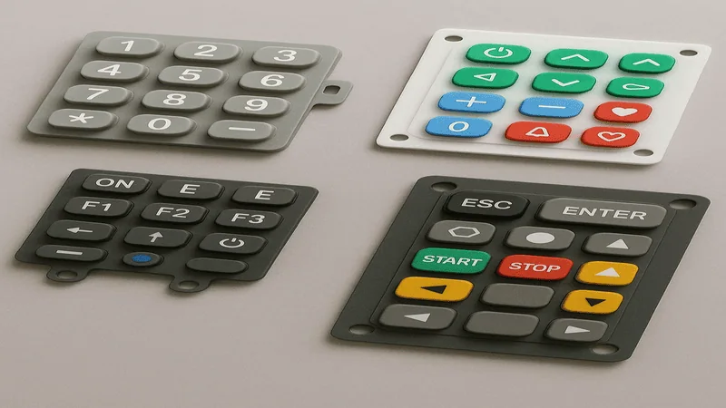 Rubber keypad designs
