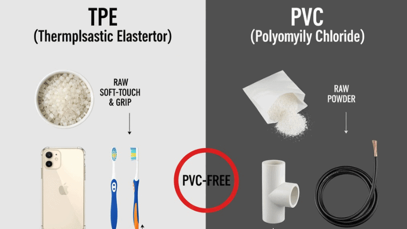 TPEs are mostly free from PVC.