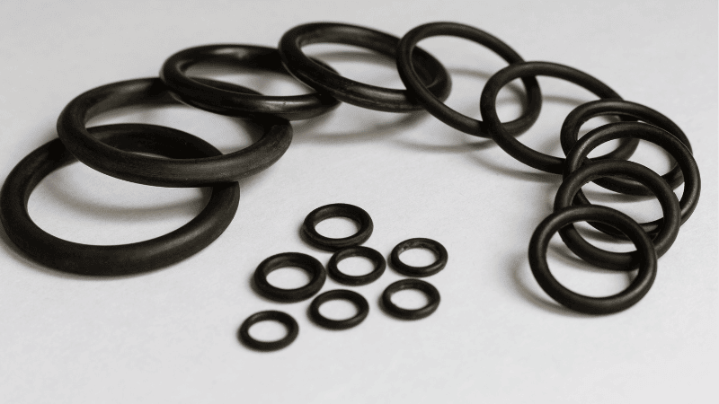 black rubber O-rings