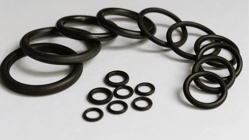 black rubber O-rings