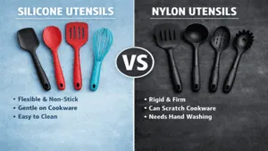 silicone vs. nylon cooking utensils
